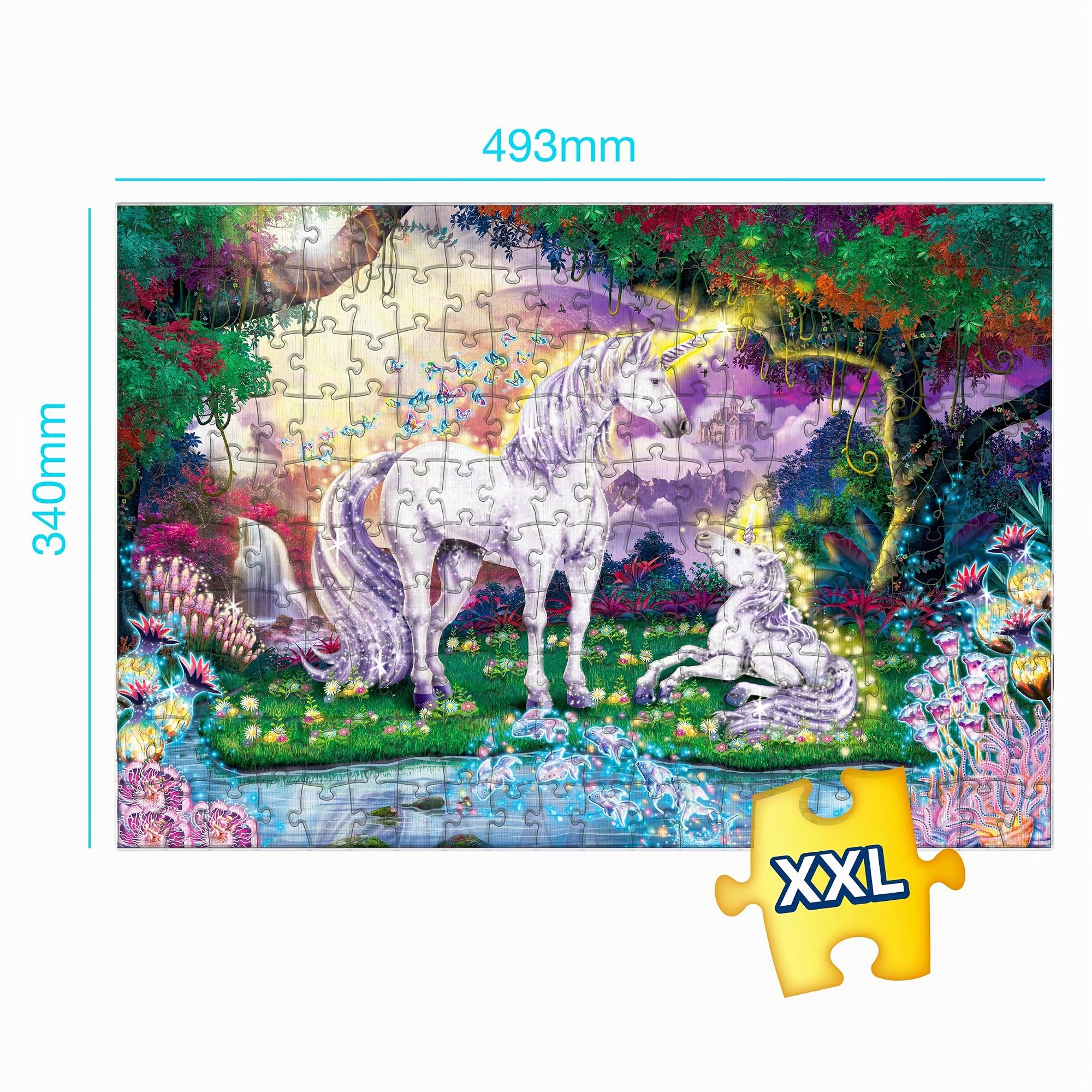 craze-puzzle-mystic-lake-30196-200-teile-mit-glitzer-einhorn image 6