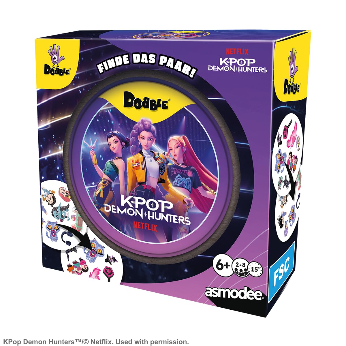 dobble-k-pop-demon-hunters-familienspiel-kartenspiel-blechdose image 3