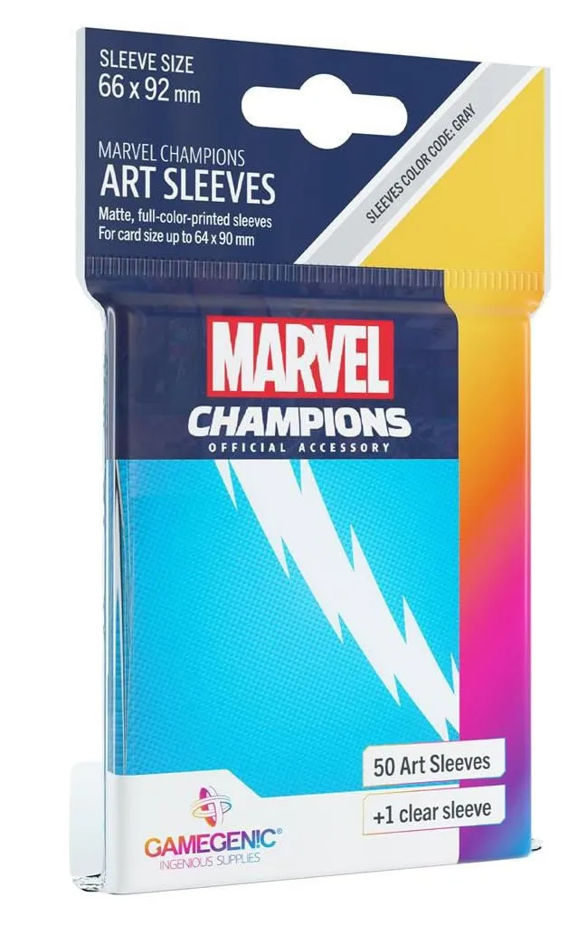 gamegenic-marvel-champions-quicksilver-kartenh-llen-grau-50-st-ck image 1