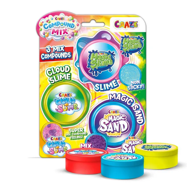 craze-magic-dough-mix-compound-set-knetsand-slime-3-tlg image 1