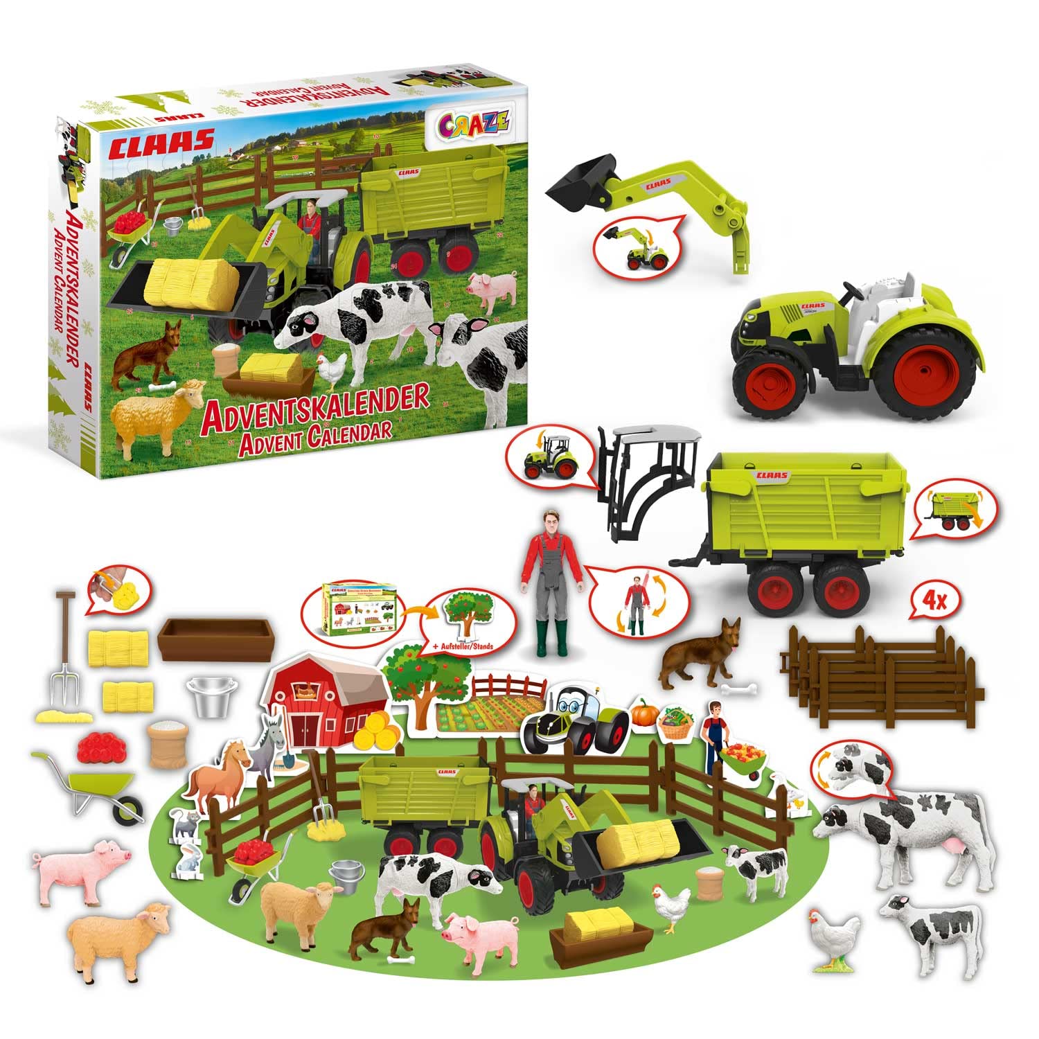 craze-claas-adventskalender-bauernhof-traktor-f-r-kinder-24-teile image 3
