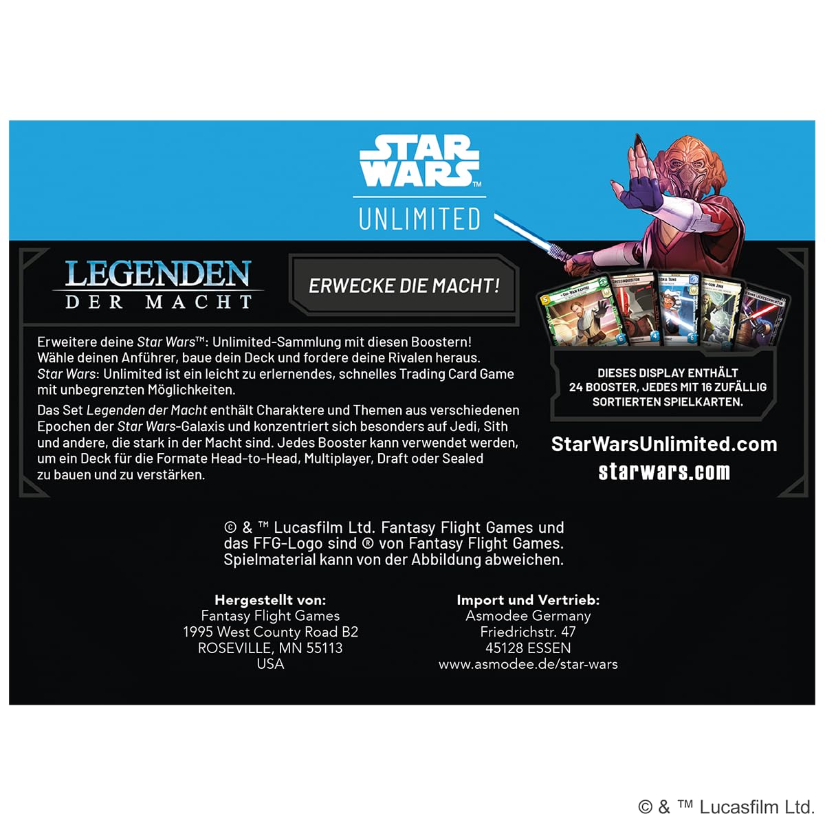 star-wars-unlimited-legenden-der-macht-sammelkarten-display-24-booster image 3