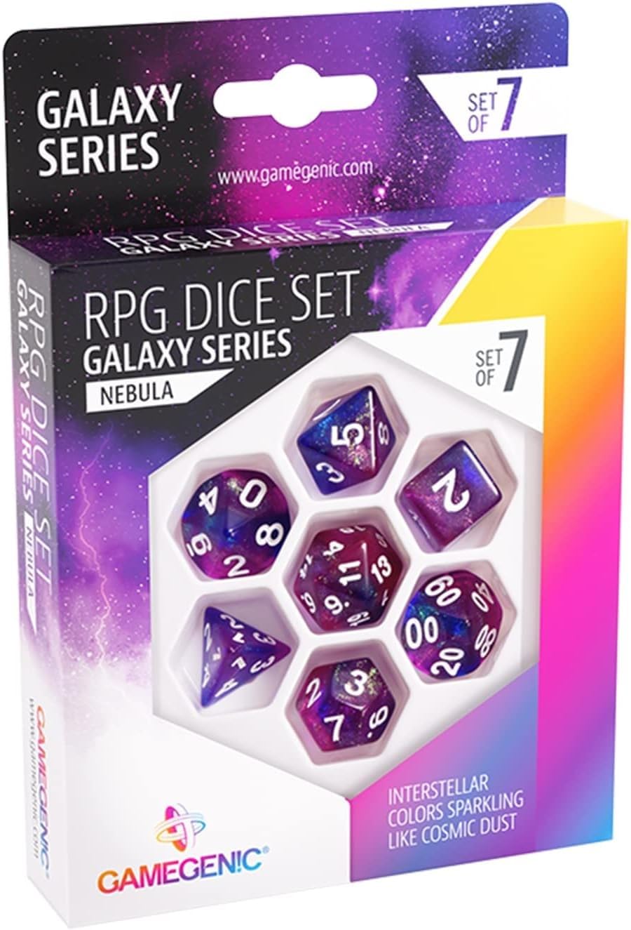 gamegenic-galaxy-nebula-w-rfelset-7-teilig-resin-glitzer image 2
