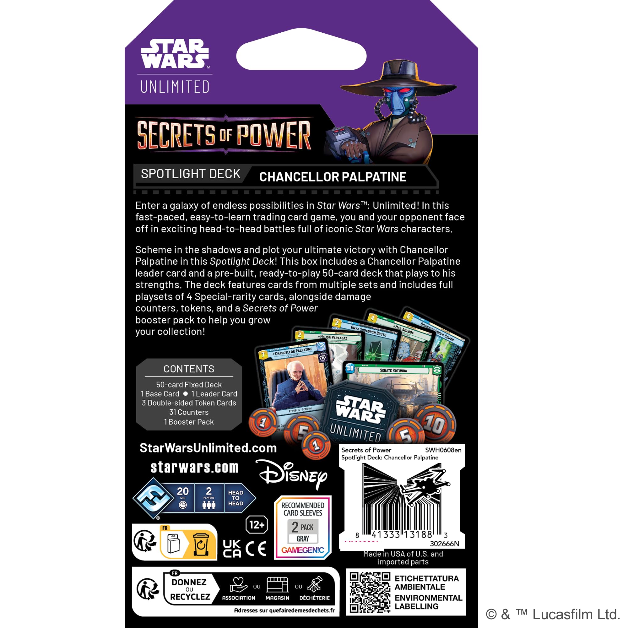 star-wars-unlimited-secrets-of-power-palpatine-spotlight-deck image 2
