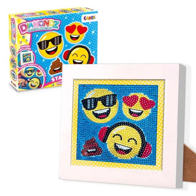 craze-diamondz-funny-face-diamond-painting-set-emoji-mit-rahmen image 1