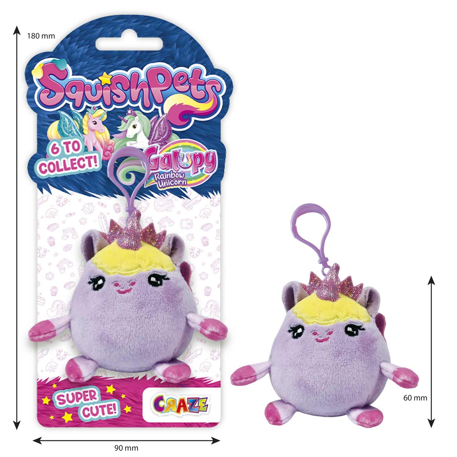 craze-squishpets-galupy-rainbow-unicorn-pl-sch-6-cm image 3