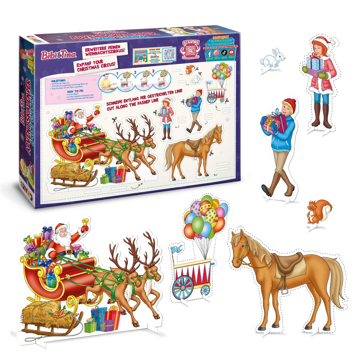 craze-galupy-unicorn-bibi-tina-adventskalender-weihnachtszirkus-24-tlg image 4