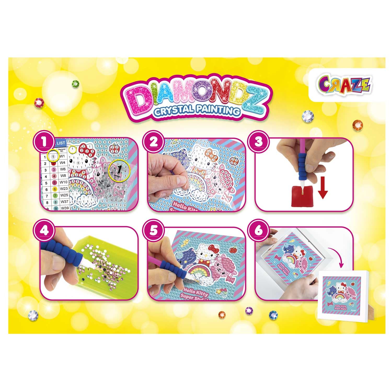 craze-diamondz-hello-kitty-diamond-painting-set-15x15-mit-rahmen image 4