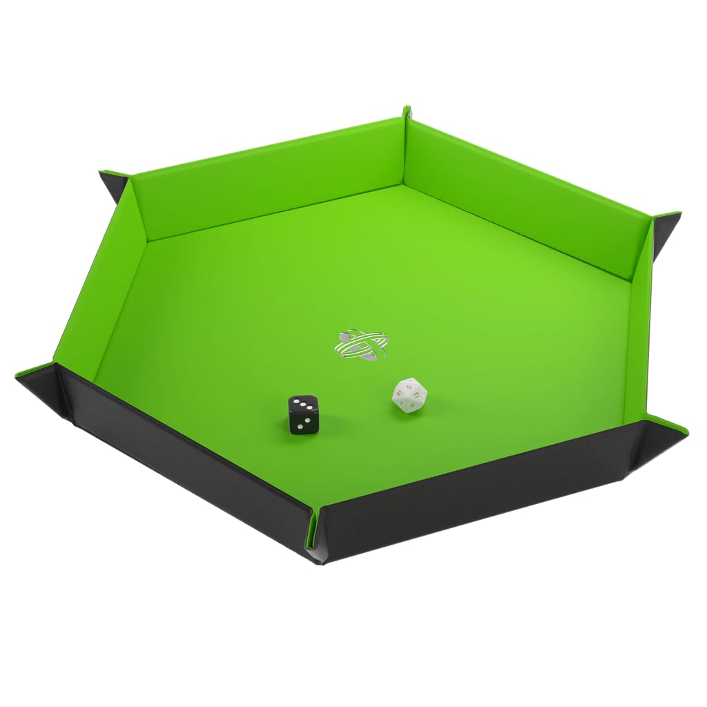 gamegenic-magnetic-dice-tray-hexagonal-w-rfelschale-schwarz-gr-n image 2