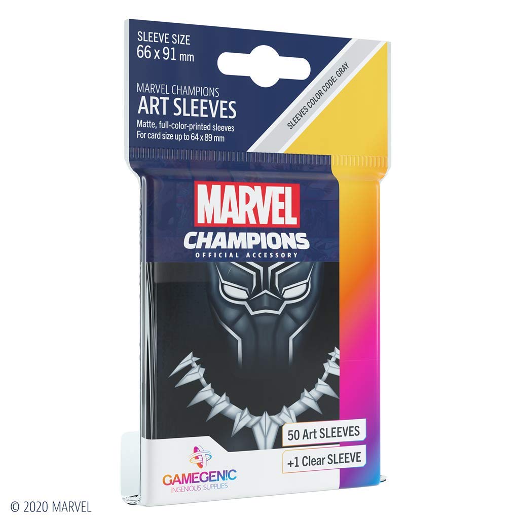 gamegenic-marvel-champions-black-panther-sleeves-50-1-grau image 3