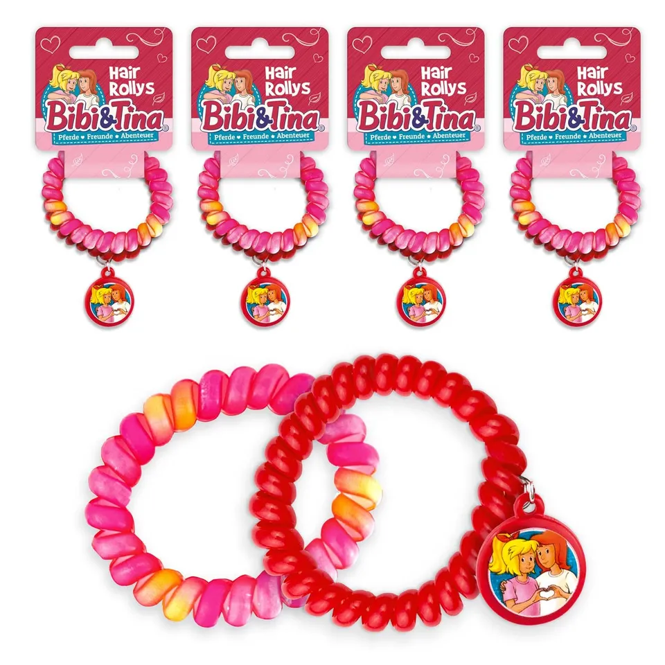 craze-bibi-tina-haargummis-4er-set-pink-rot-klein image 1