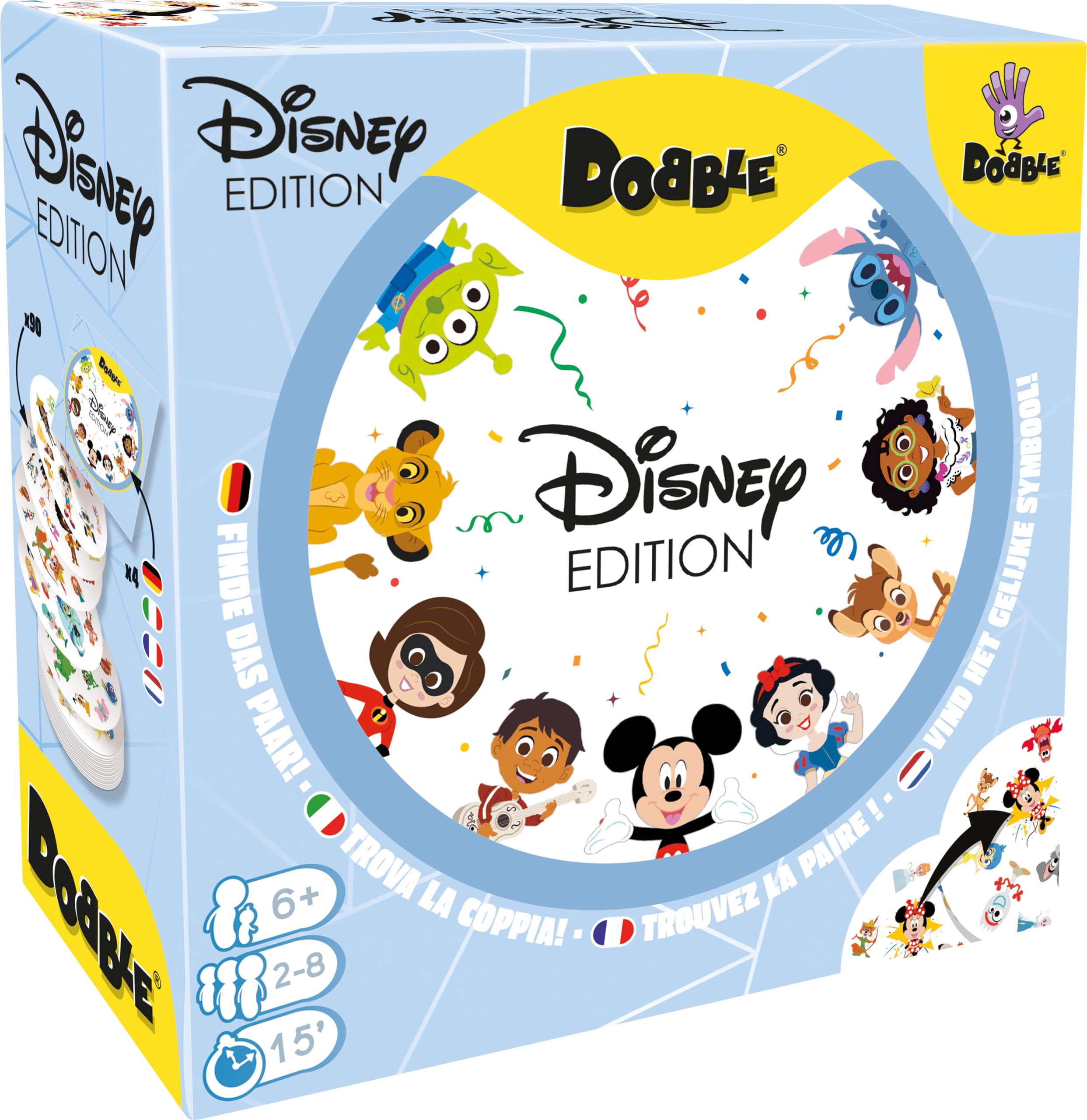 asmodee-dobble-disney-kartenspiel-2-8-spieler-ab-6-jahren image 1