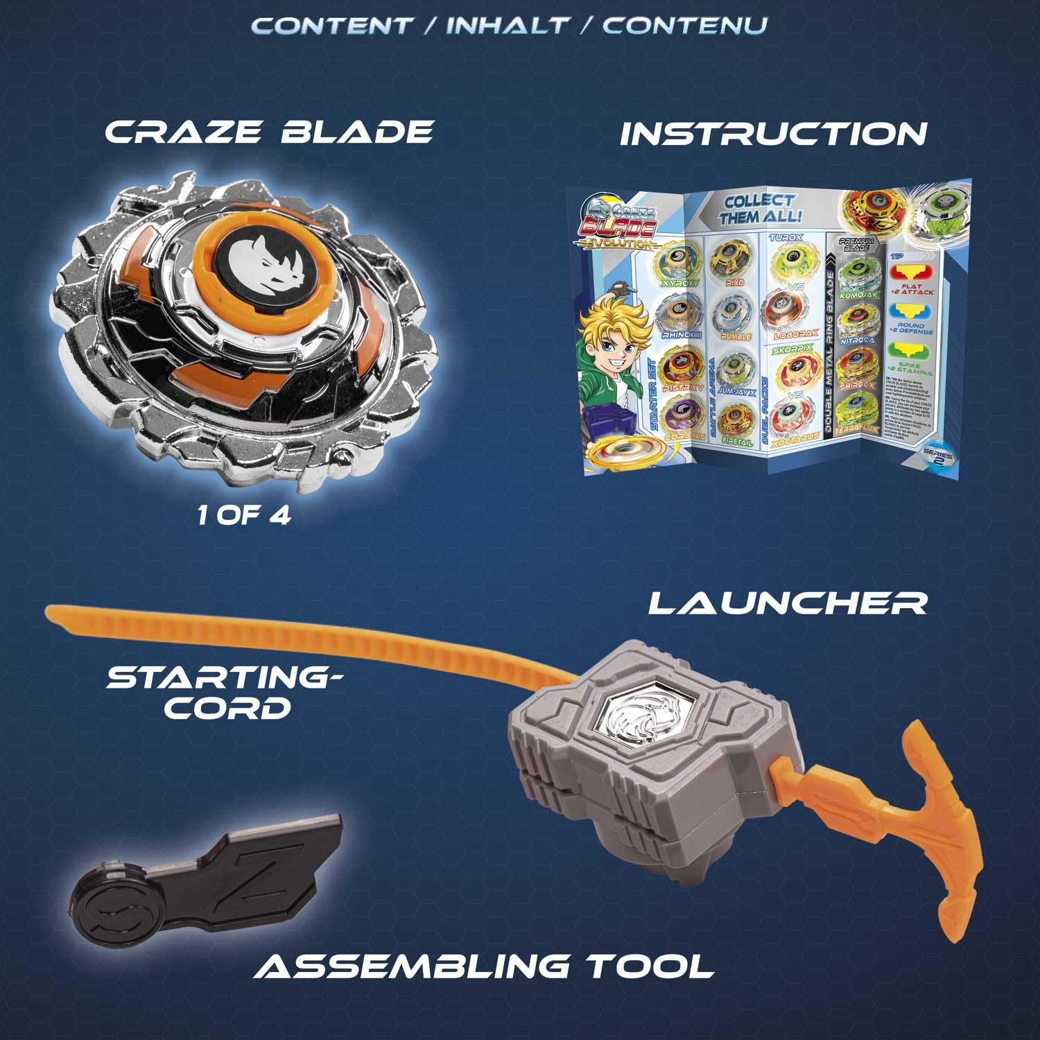 craze-blade-evolution-rhinok-kampfkreisel-starter-set-metall image 6