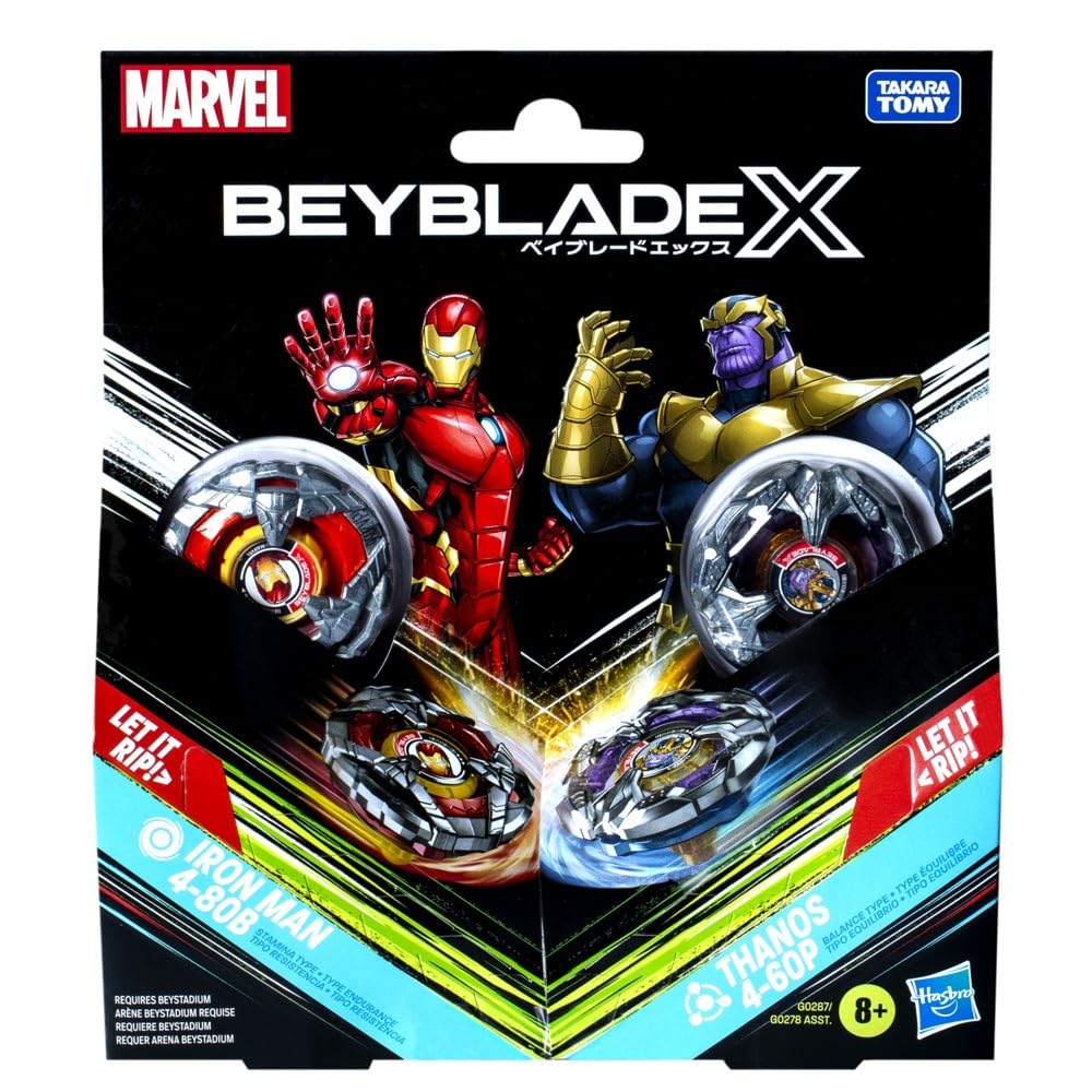 beyblade-x-marvel-iron-man-vs-thanos-multipack-2-kreisel-set image 2