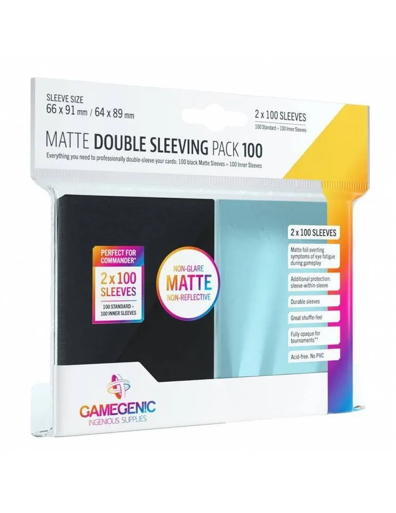 gamegenic-matte-double-sleeving-pack-100-schwarz-zubeh-r image 1