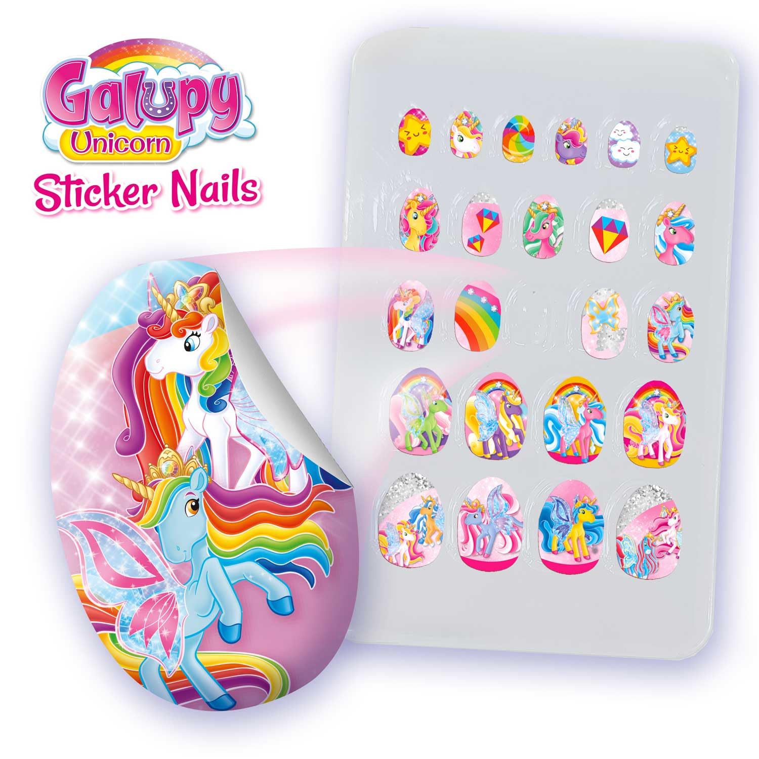 craze-galupy-unicorn-kindern-gel-zum-aufkleben-144er-pack-glitzer image 5