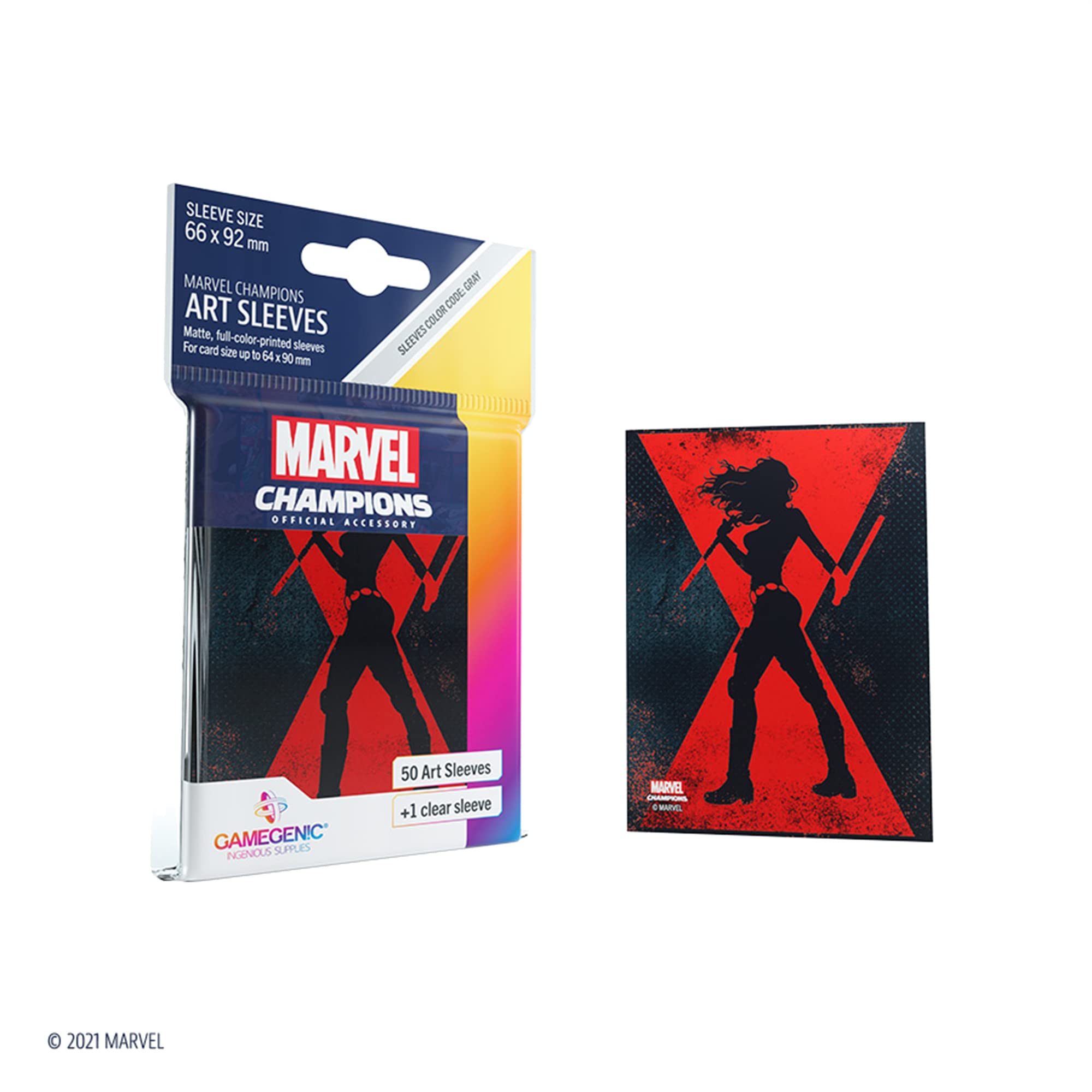 gamegenic-marvel-champions-black-widow-kartenh-llen-66x92-matt-grau image 3
