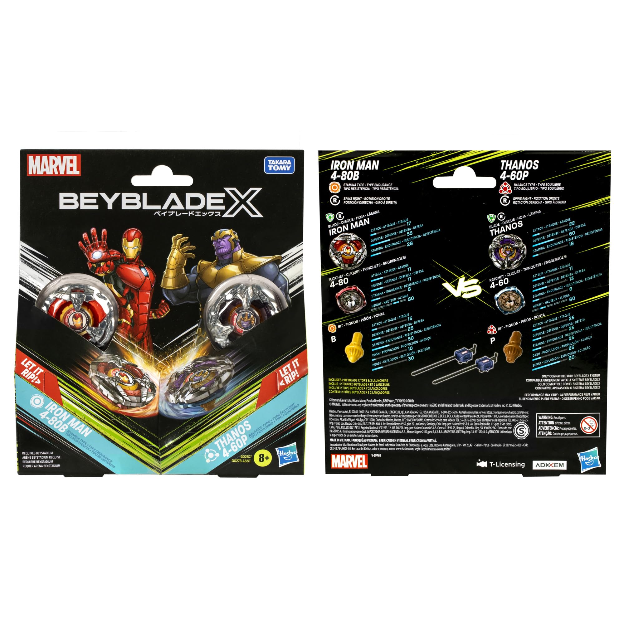 beyblade-x-marvel-iron-man-4-80b-vs-thanos-4-60b-multipack image 4