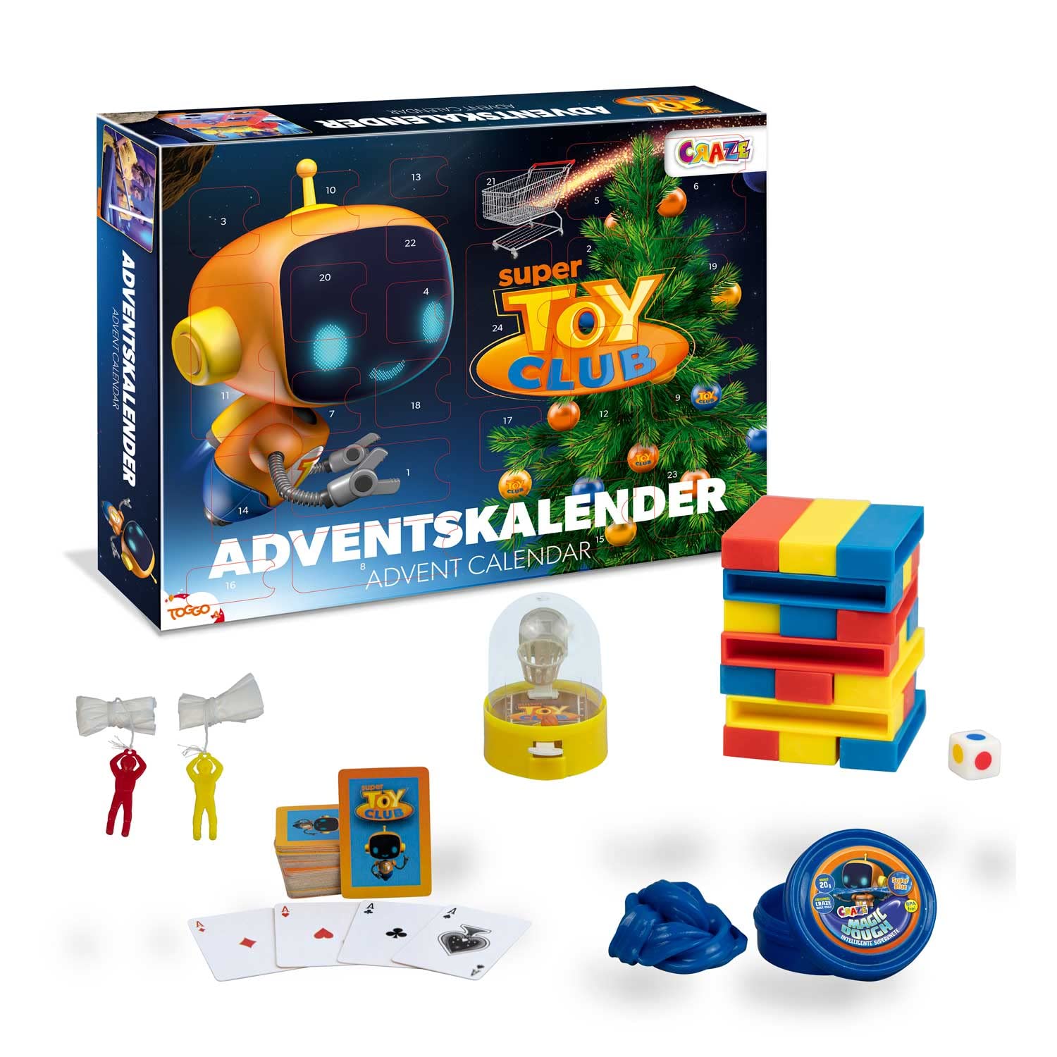 craze-brettspiele-super-toy-club-adventskalender-wissensspiel-24-tlg image 1