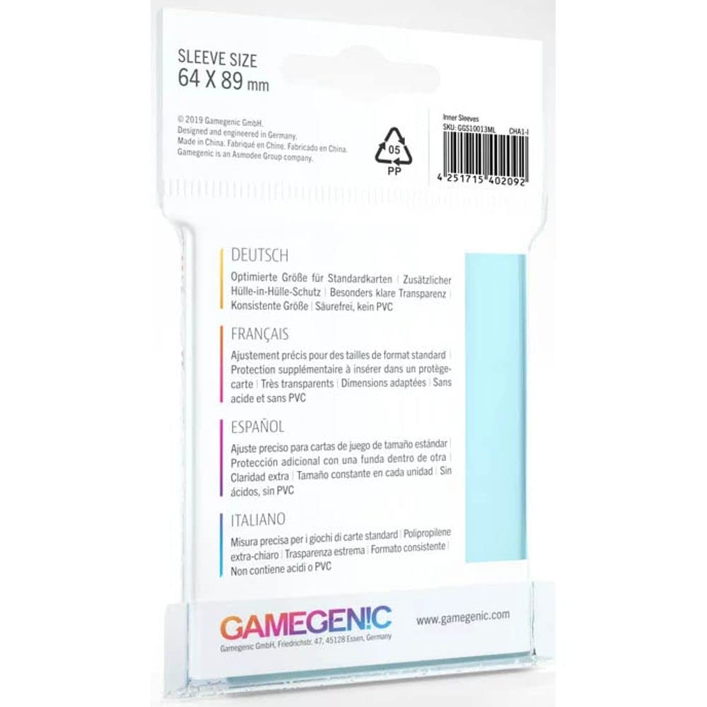 gamegenic-inner-sleeves-transparent-100-st-ck-standard image 2