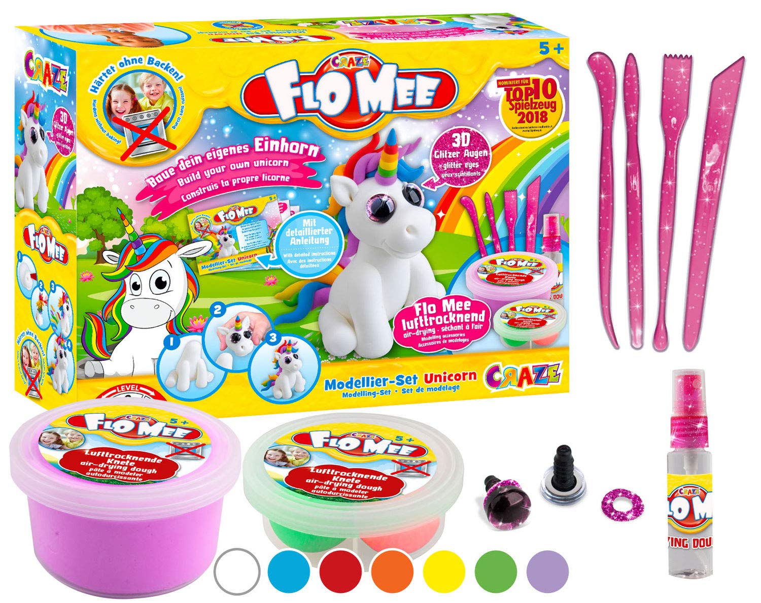 craze-magic-dough-flo-mee-knete-einhorn-set-wasserbasis image 2