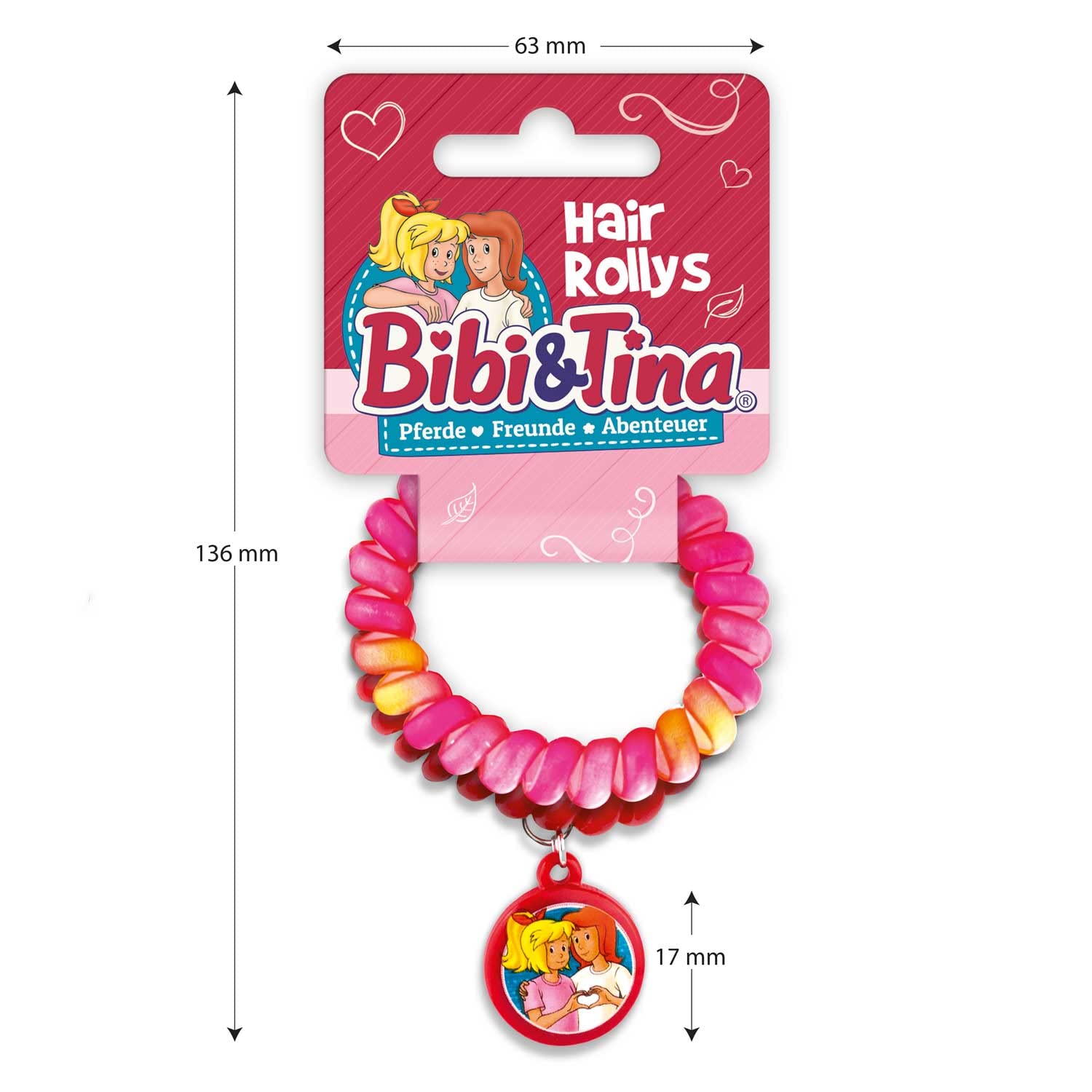 craze-bibi-tina-haargummis-4er-set-pink-rot-klein image 5