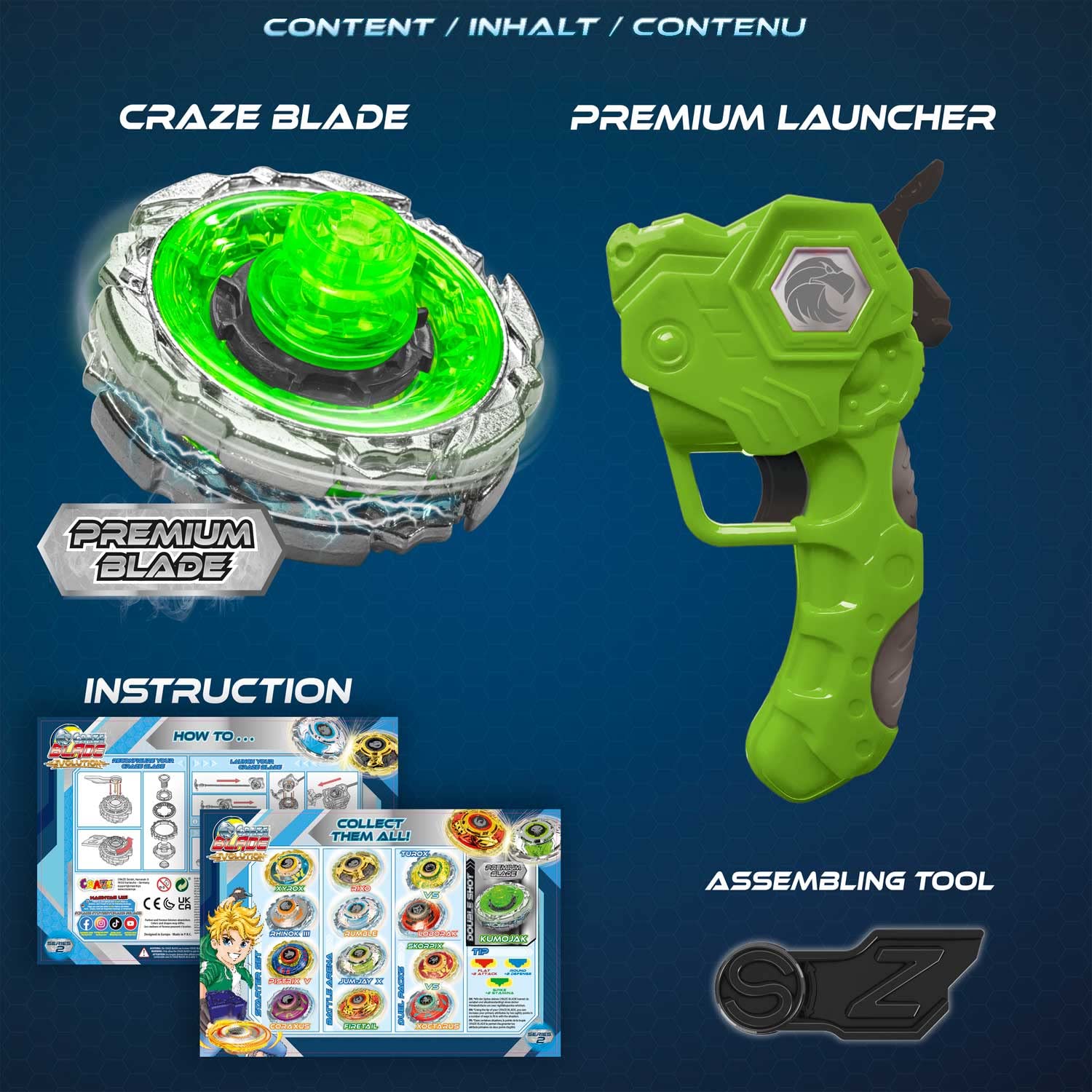 craze-blade-evolution-double-shot-premium-kampfkreisel-metall-gr-n image 2