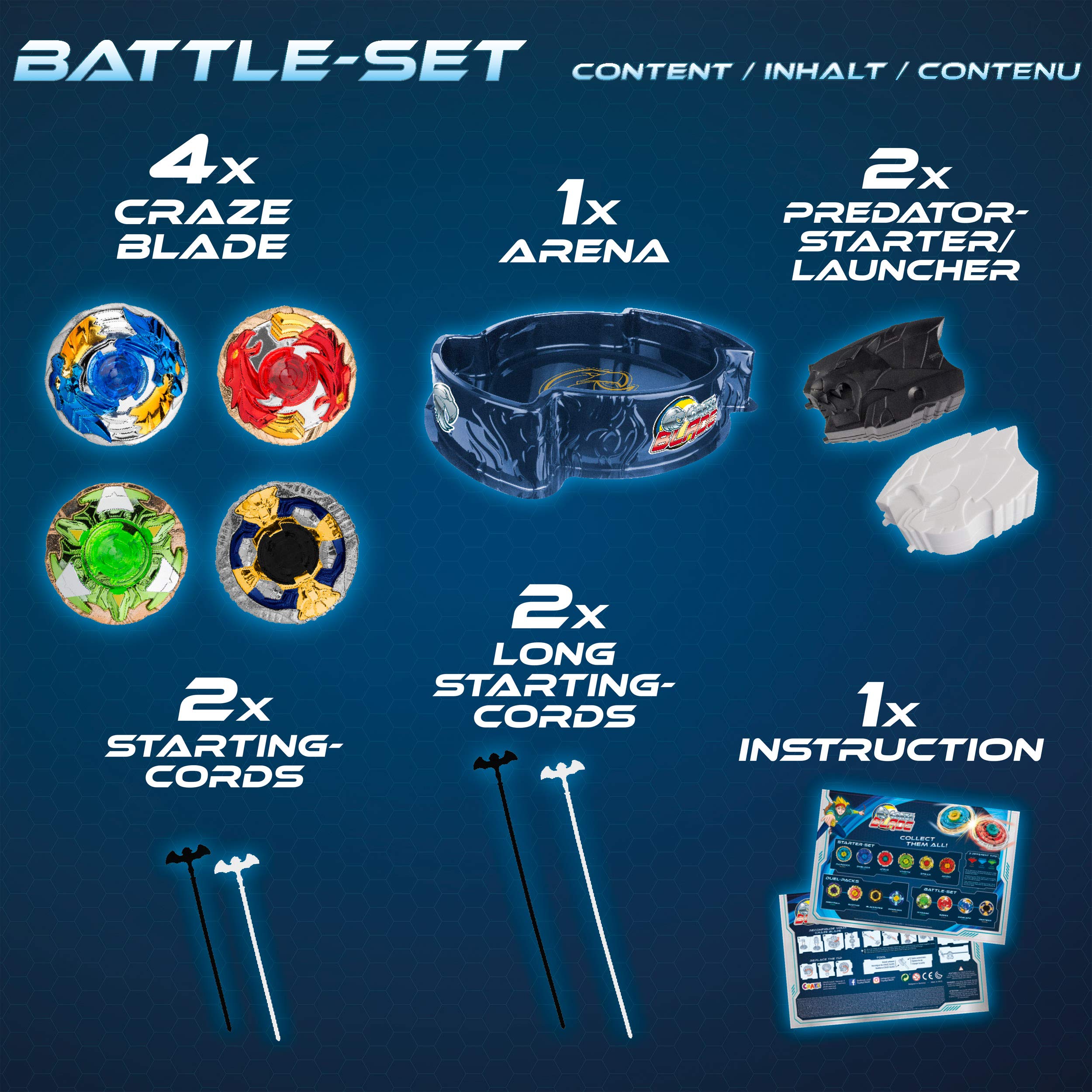 craze-blade-evolution-kampfkreisel-4er-battle-set-metall-arena image 2