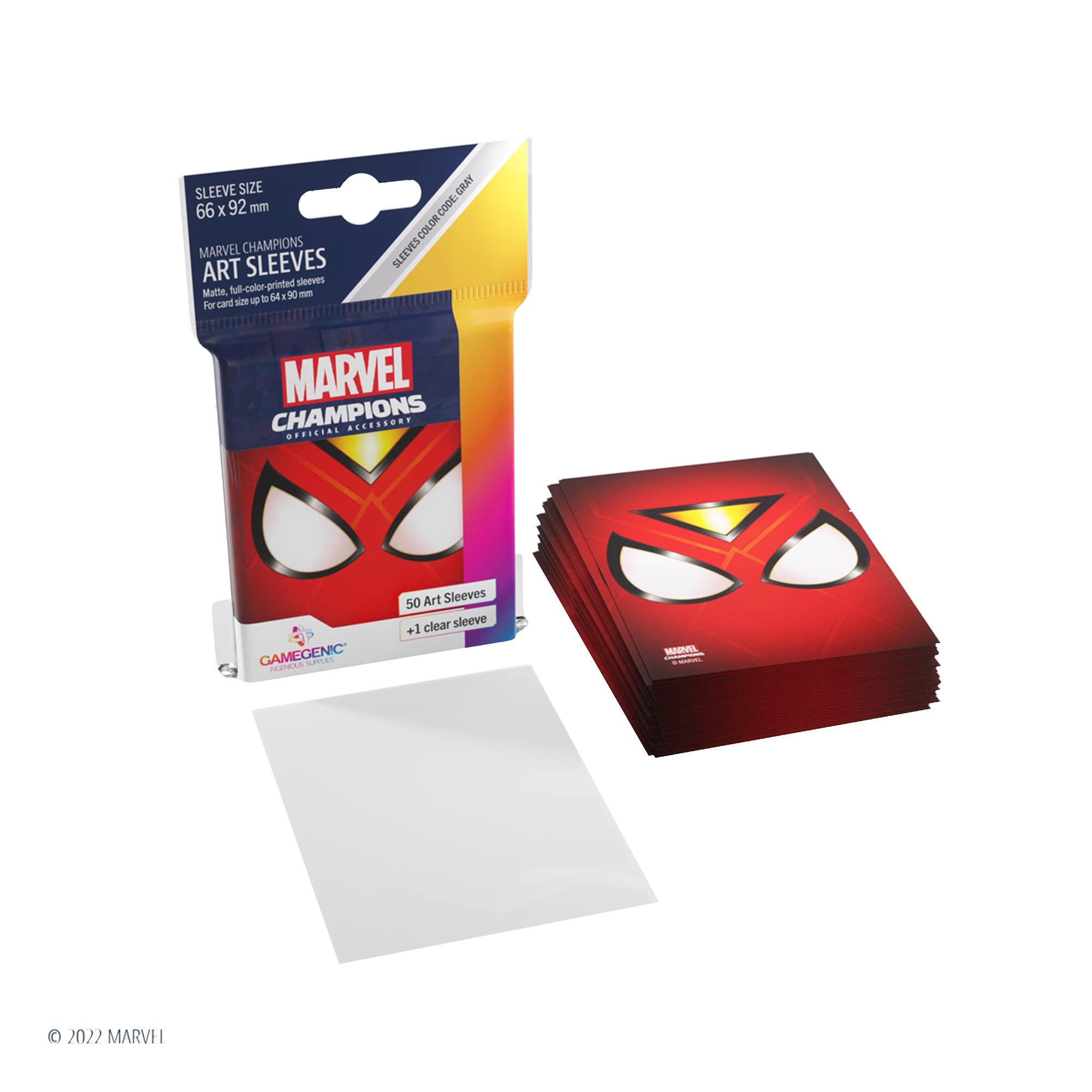 gamegenic-marvel-champions-sleeves-spider-woman-grau-50-1-stk image 2