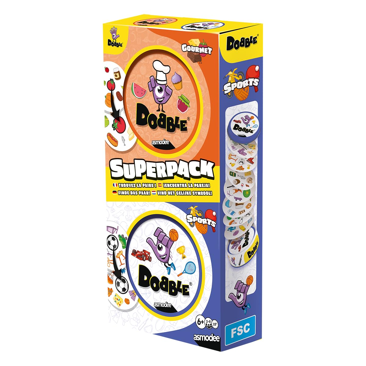 asmodee-dobble-superpack-kartenspiel-sports-gourmet-2er-set image 3