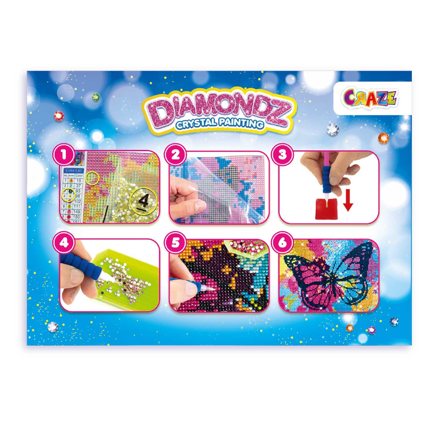 craze-diamondz-butterfly-diamond-painting-set-rahmen-36x27 image 4