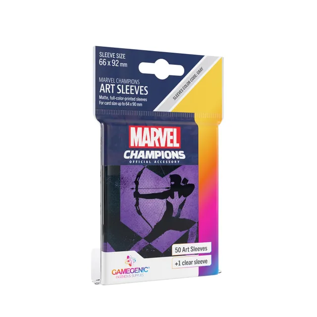 gamegenic-marvel-champions-sleeves-hawkeye-kartenh-llen-50er-grau image 1