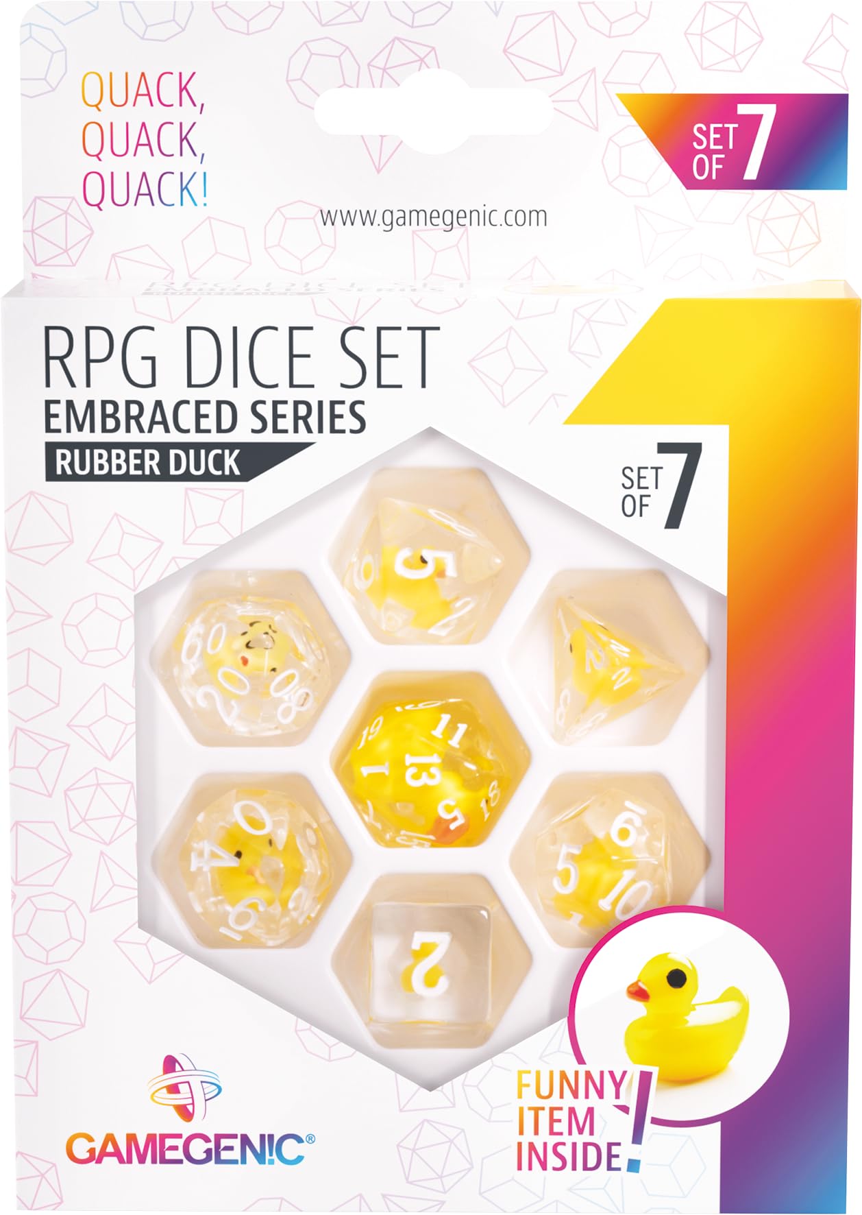 gamegenic-embraced-rubber-duck-rpg-dice-set-7er-resin-w-rfel image 2