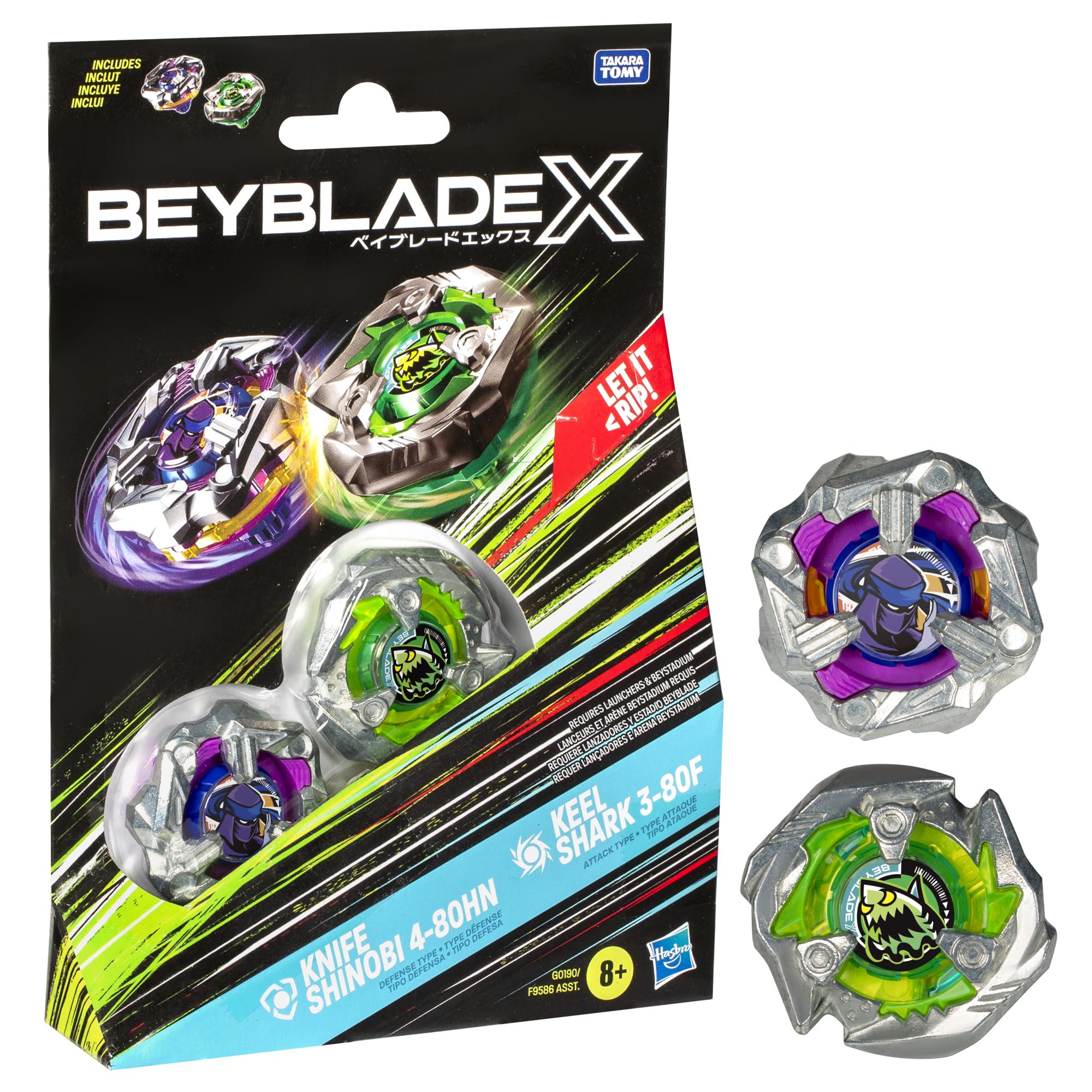 beyblade-x-knife-shinobi-keel-shark-dual-pack-kreisel image 1