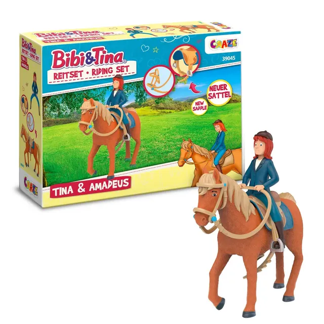 craze-bibi-und-tina-riding-set-tina-spielfigur-mit-pferd-amadeus image 1