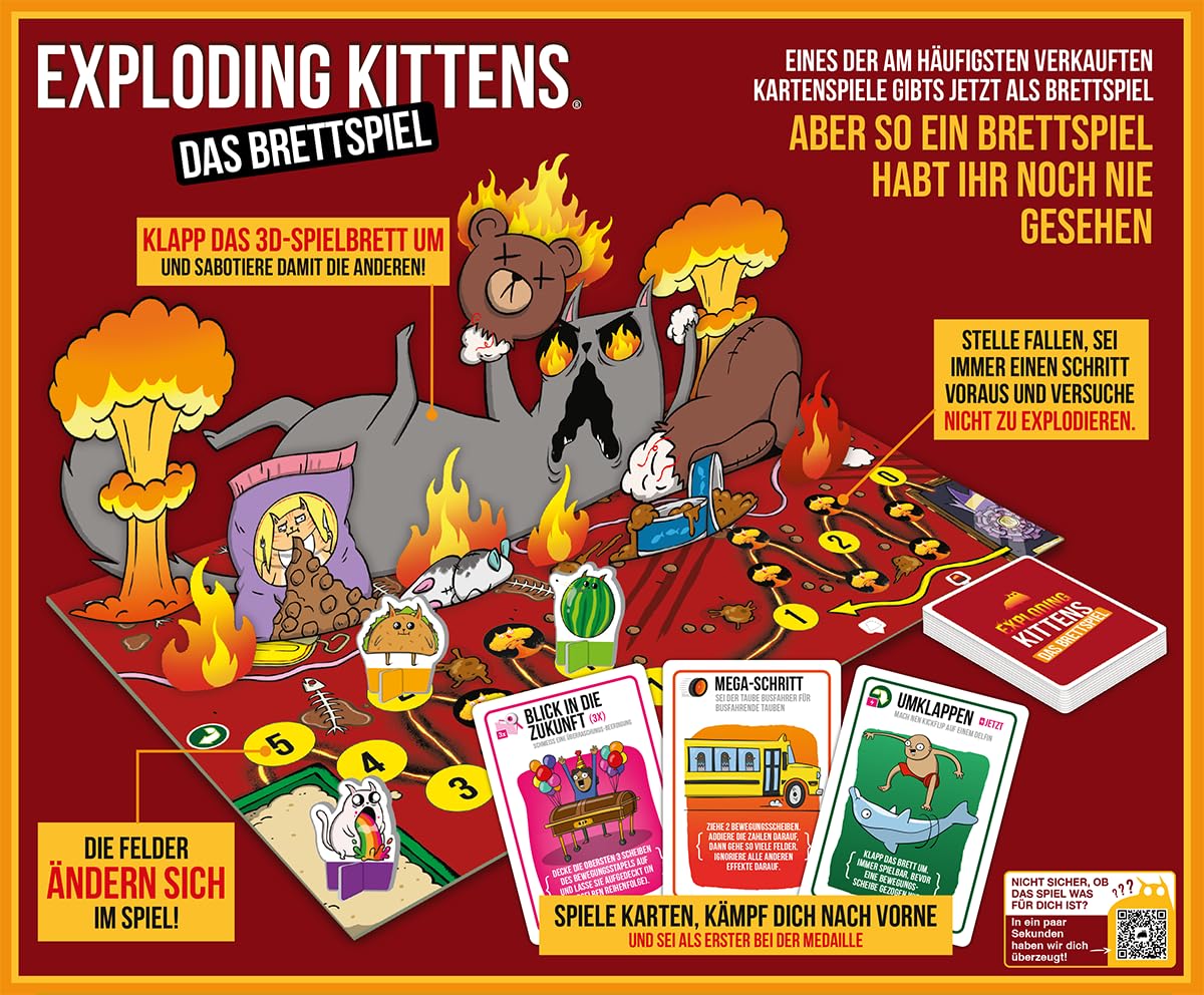 exploding-kittens-das-brettspiel-gesellschaftsspiel-deutsch-3d-spielfeld image 2