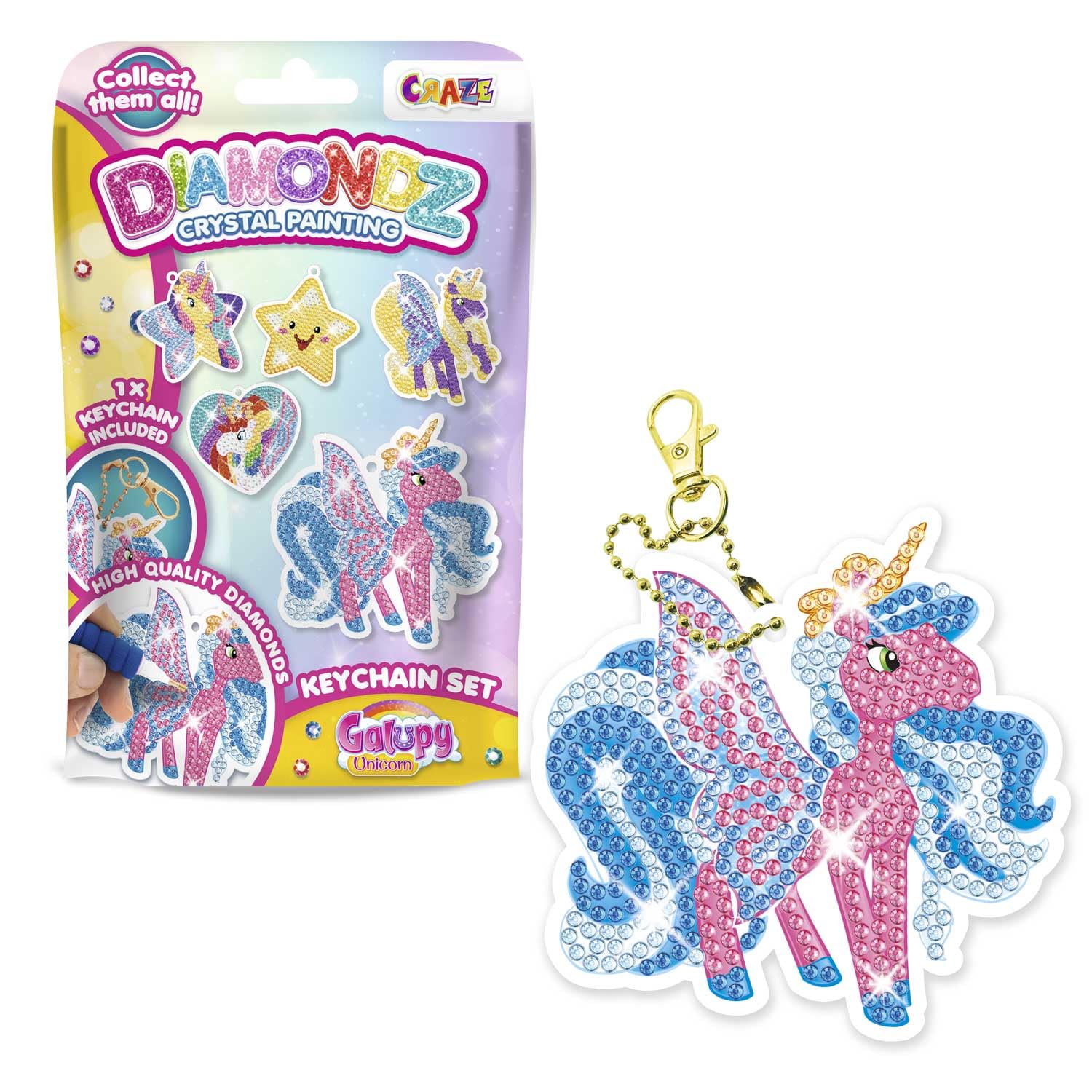 craze-diamondz-galupy-unicorn-diamond-painting-sticker-starter-set image 8