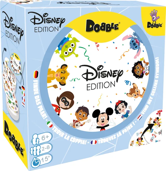 asmodee-dobble-disney-kartenspiel-2-8-spieler-ab-6-jahren image 1