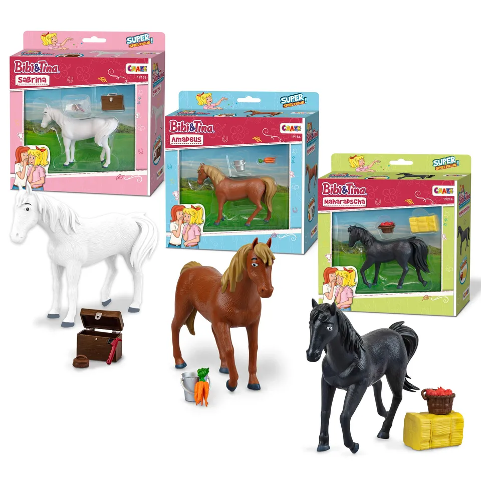 craze-bibi-und-tina-pferde-3er-set-sabrina-amadeus-maharadscha image 1