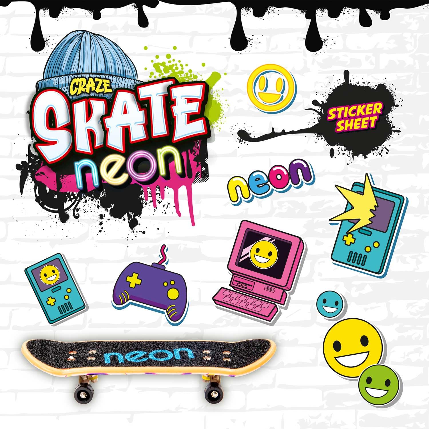 craze-skate-fingerboard-set-neon-edition-4-boards-mit-zubeh-r image 3