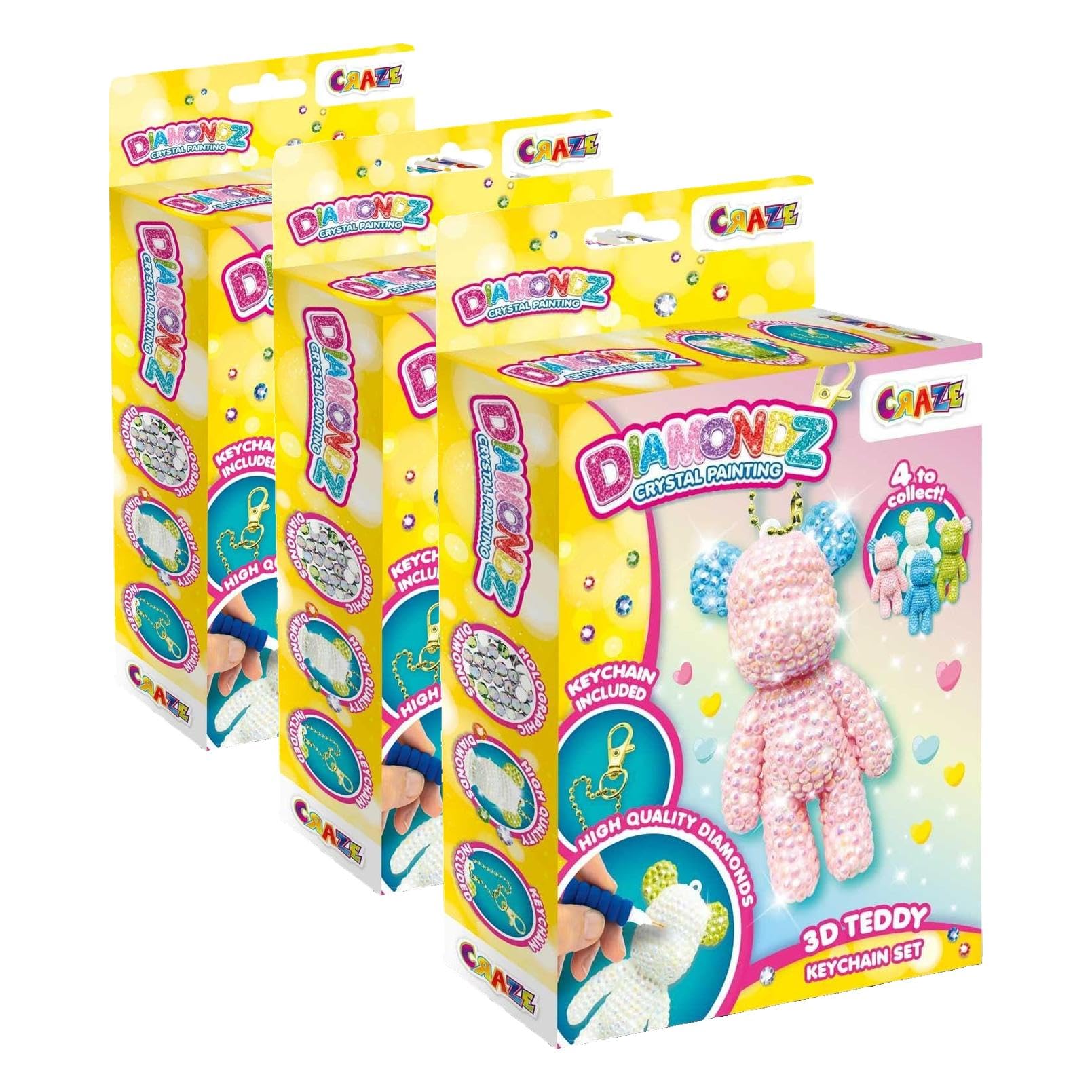 craze-diamondz-3d-teddy-schl-sselanh-nger-bastelset-diamond-painting image 8