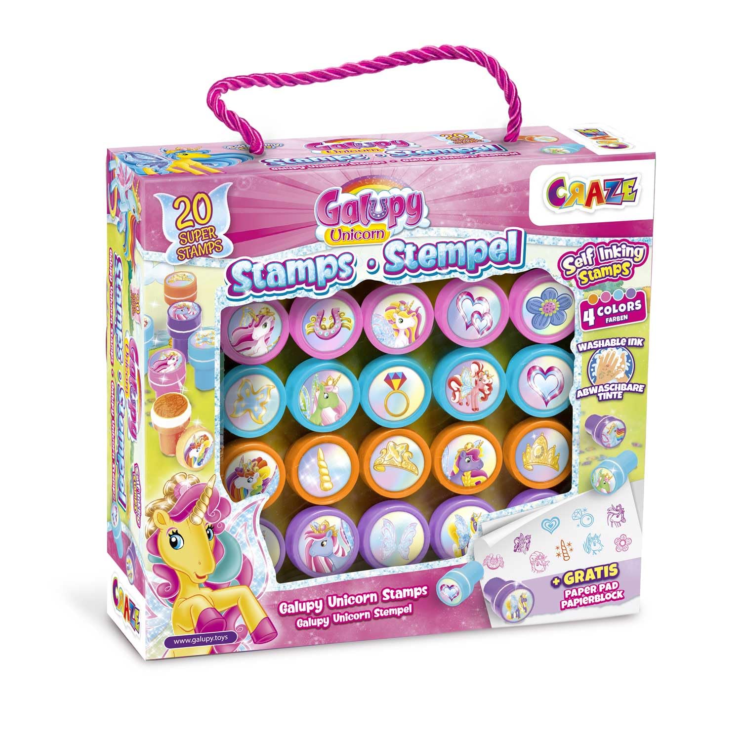 craze-galupy-unicorn-stempelset-20-stempel-koffer image 2