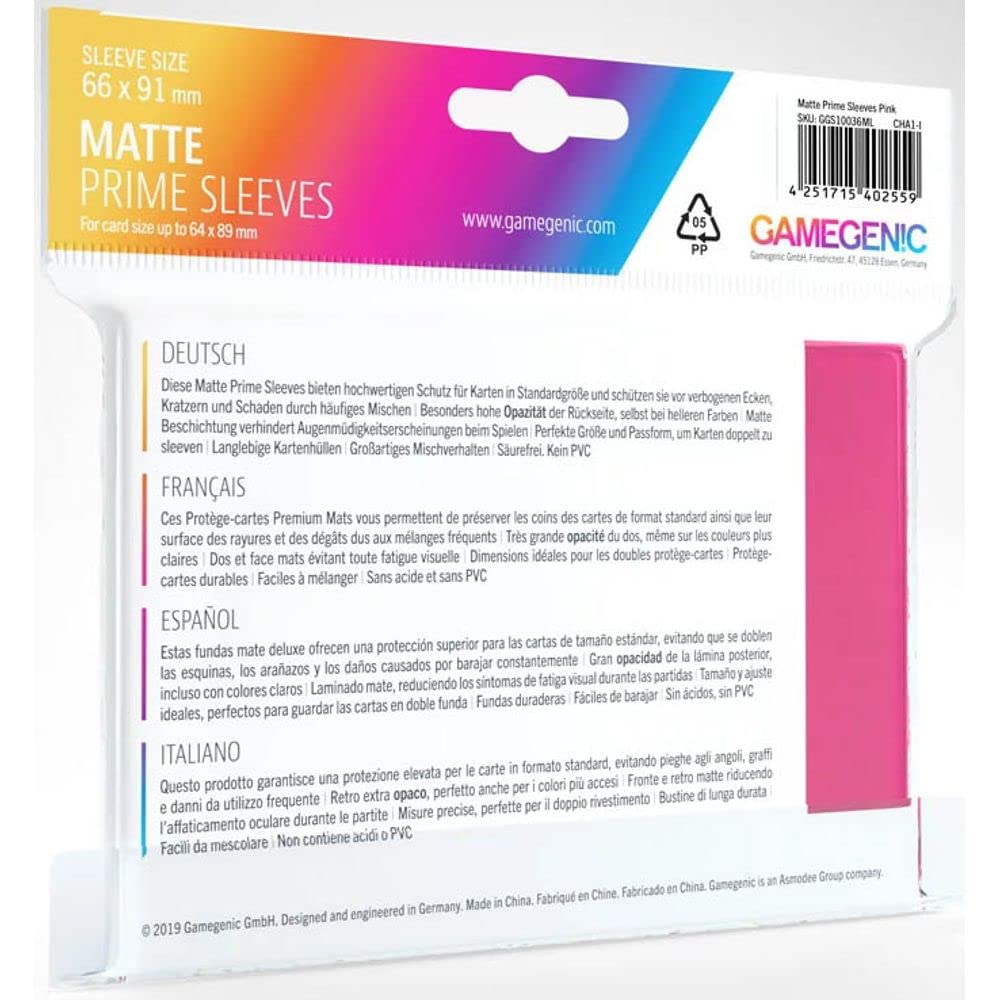 gamegenic-matte-prime-sleeves-kartenh-llen-pink-100-st-ck-matt image 2