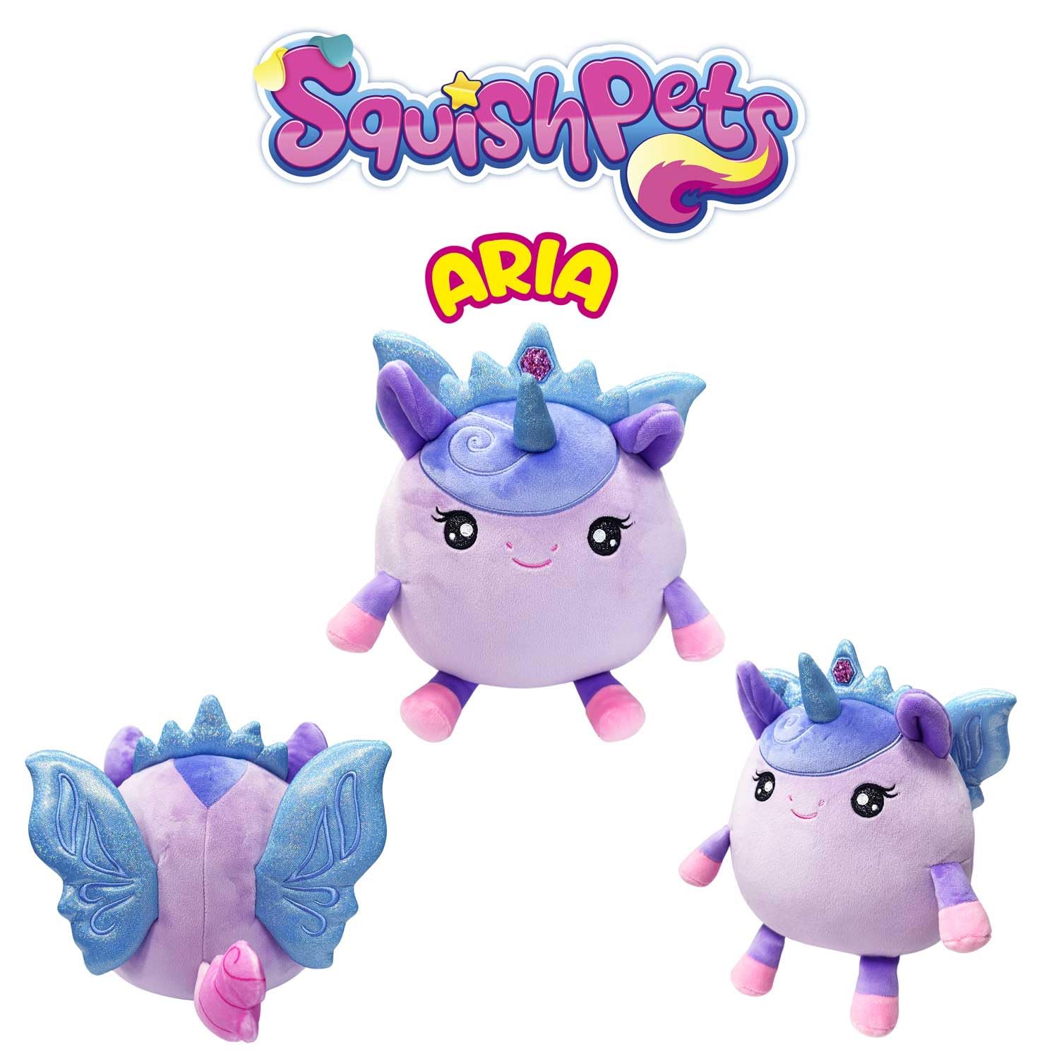 craze-squishpets-galupy-aria-einhorn-pl-schtier-19cm-lila image 2