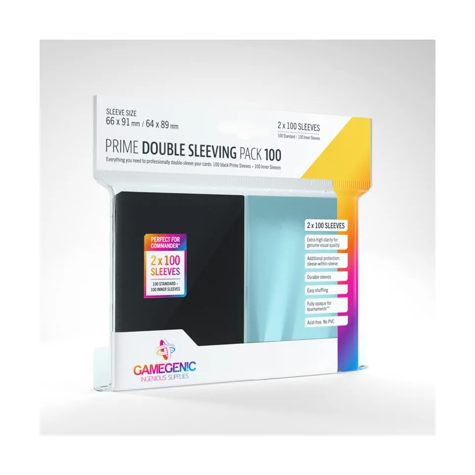 gamegenic-prime-double-sleeving-pack-100-kartenh-llen-schwarz-100-st-ck image 1