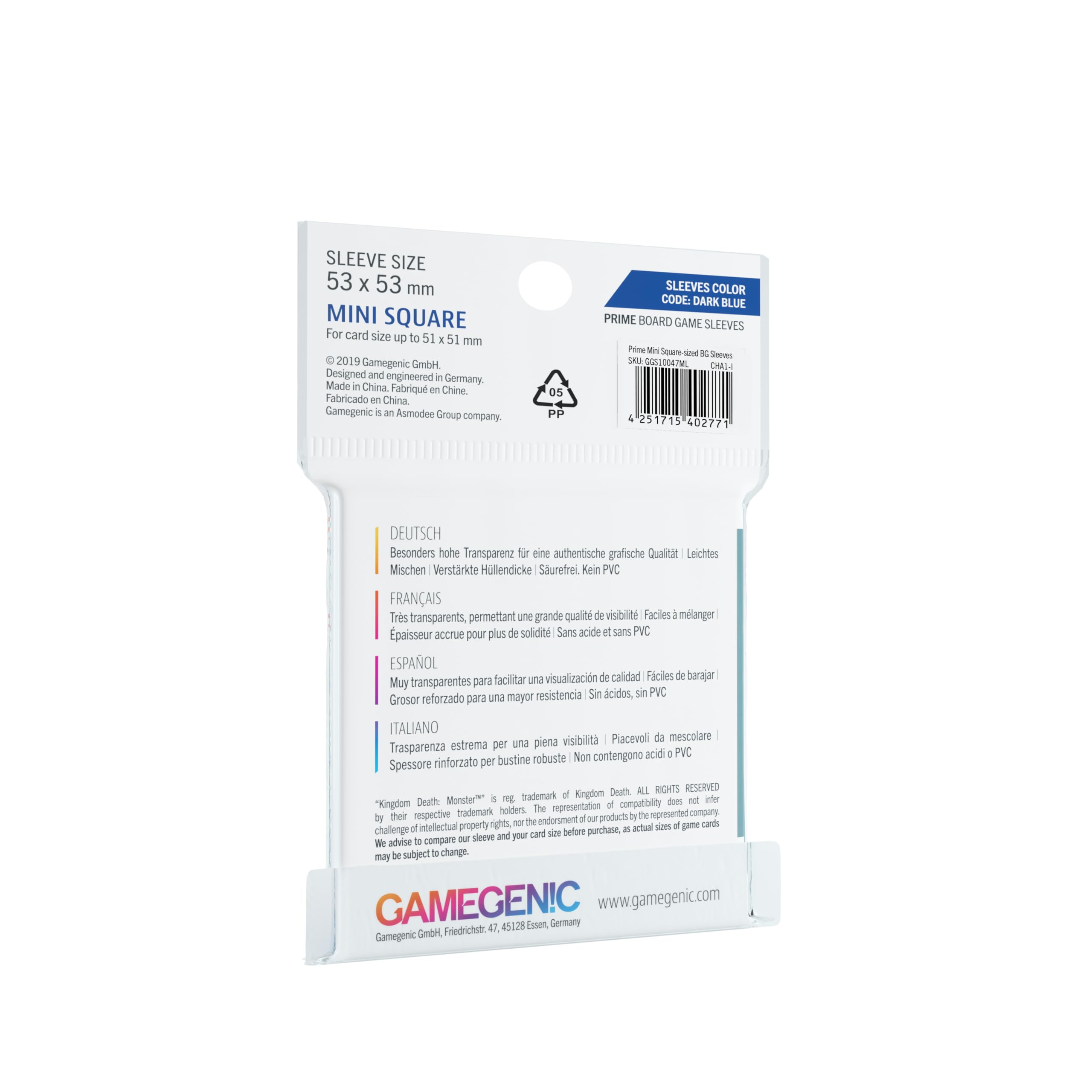 gamegenic-prime-mini-square-sleeves-53x53-transparent-50stk image 2