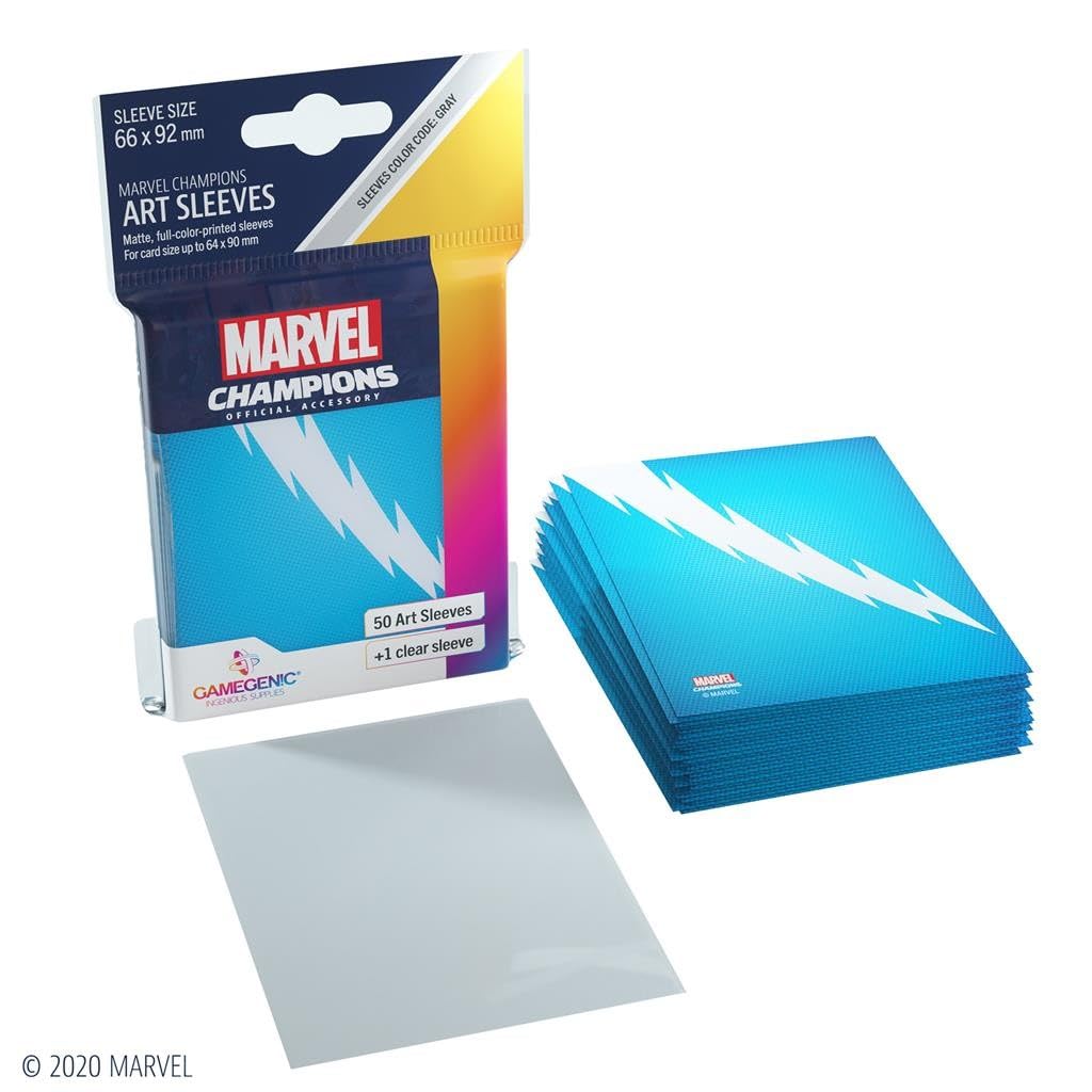 gamegenic-marvel-champions-quicksilver-kartenh-llen-grau-50-st-ck image 2