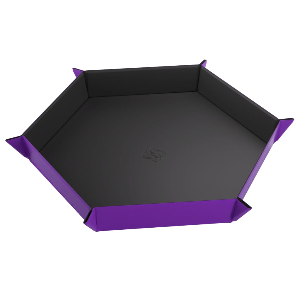 gamegenic-magnetic-dice-tray-hexagonal-w-rfelschale-schwarz-lila image 3