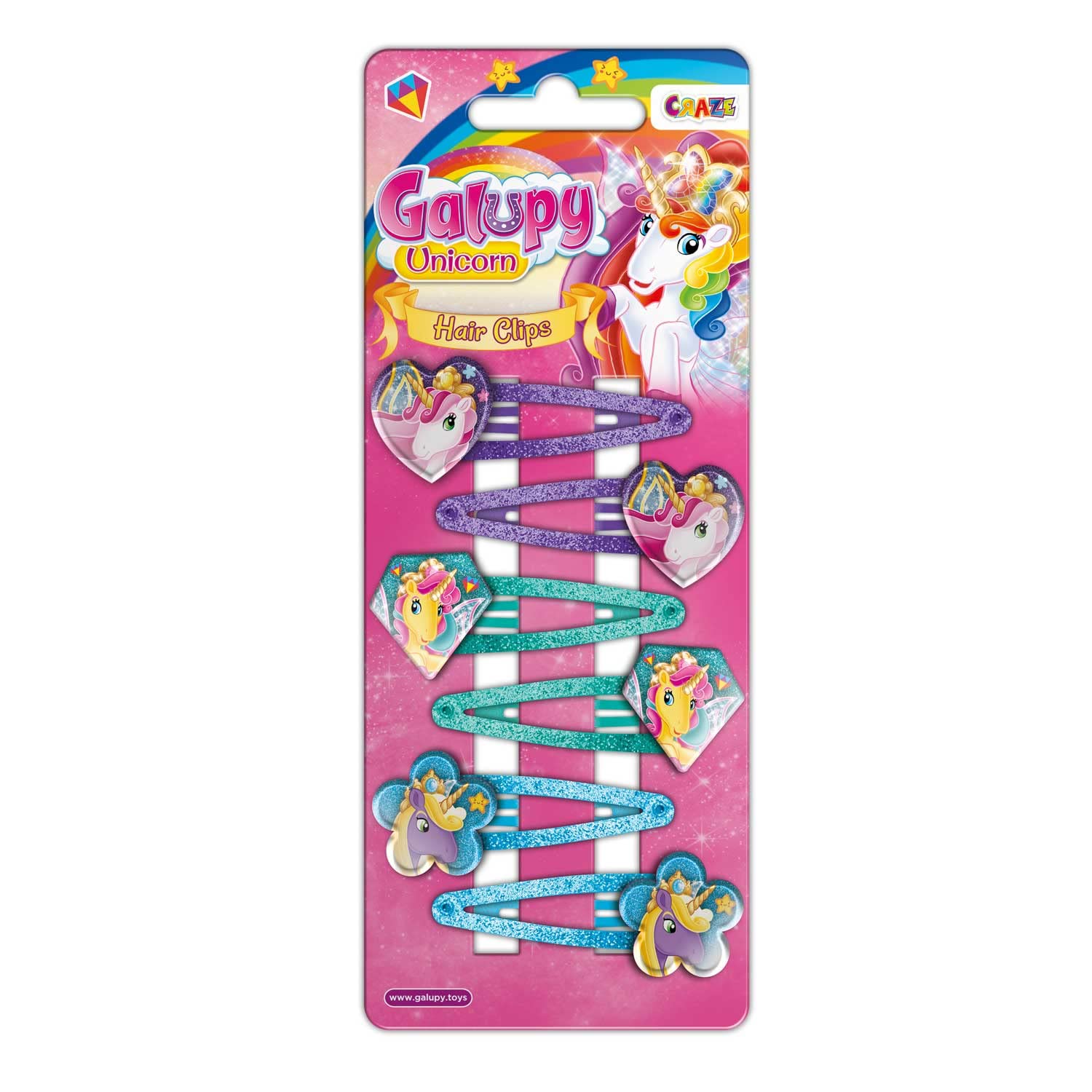 craze-galupy-unicorn-haarspangen-6-st-ck-einhorn-3-designs image 2
