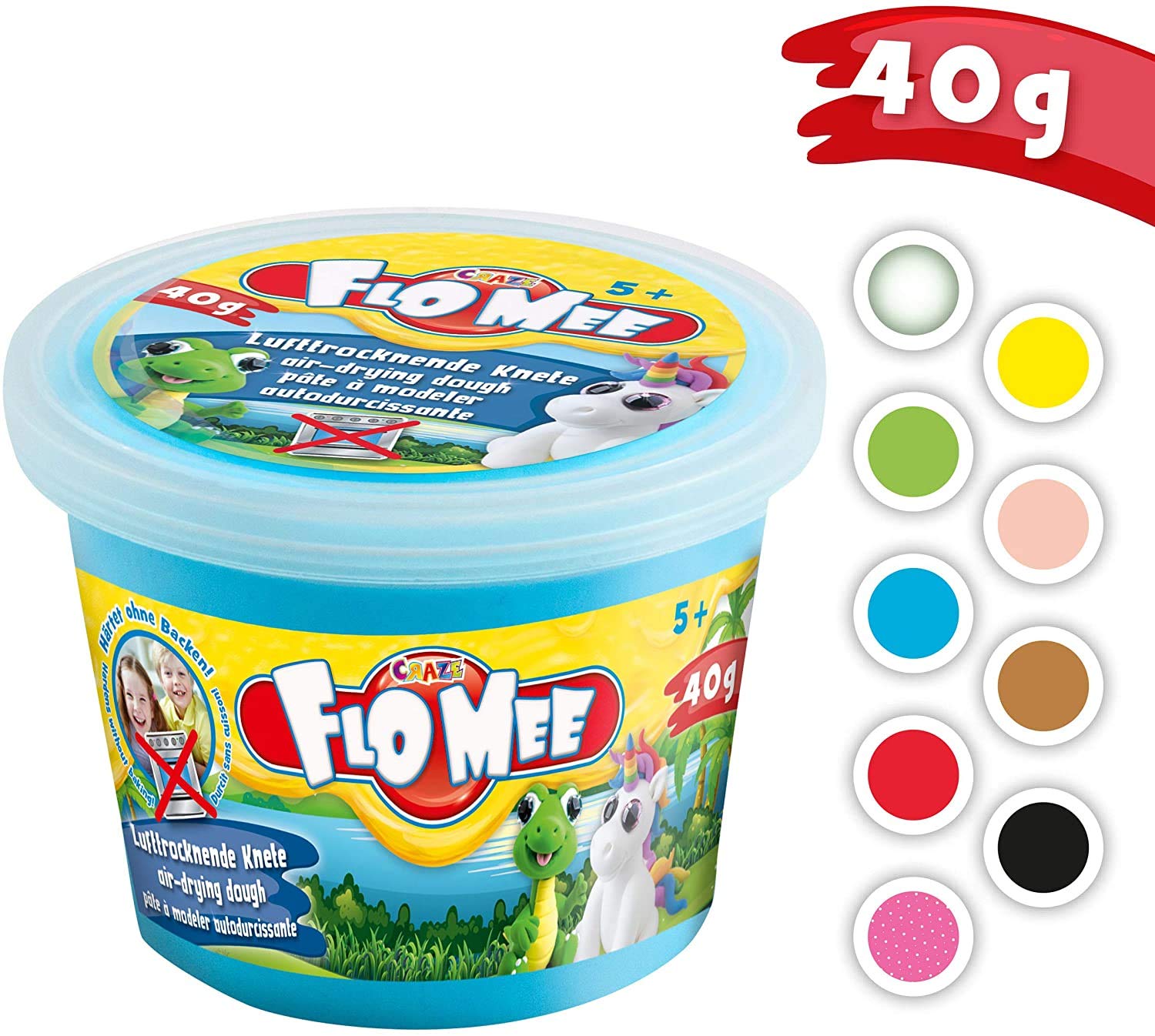 craze-flomee-modelliermasse-knete-rot-40-g-dose image 2
